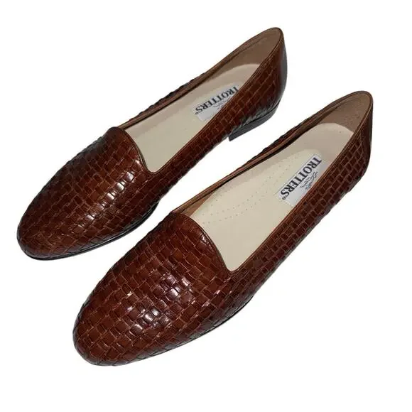 New Trotters Women's Size 13N Narrow Brown Leather Loafers Comfort Shoes - Picture 3 of 10